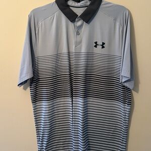 Under Armour Men's Grey and Black Polo Shirt